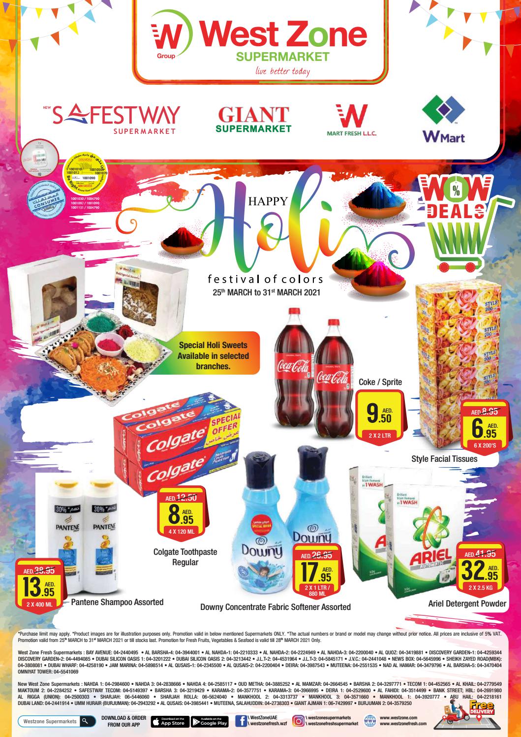 West Zone Fresh Supermarket Holi Promotion 2021- Catalog