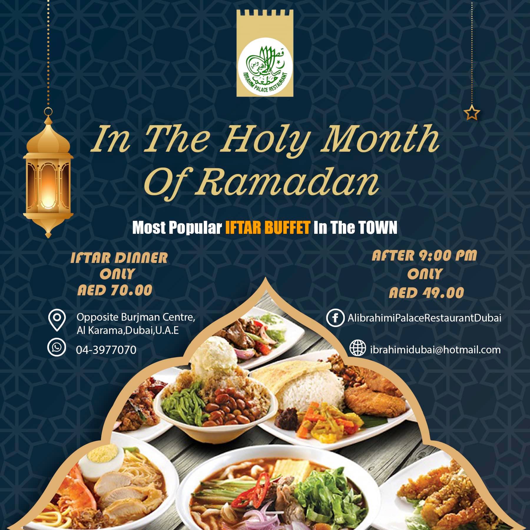 Ibrahimi Restaurant Ramadan Iftar Offer